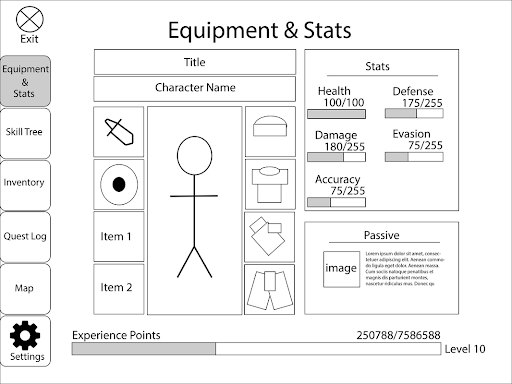 Game Wireframe